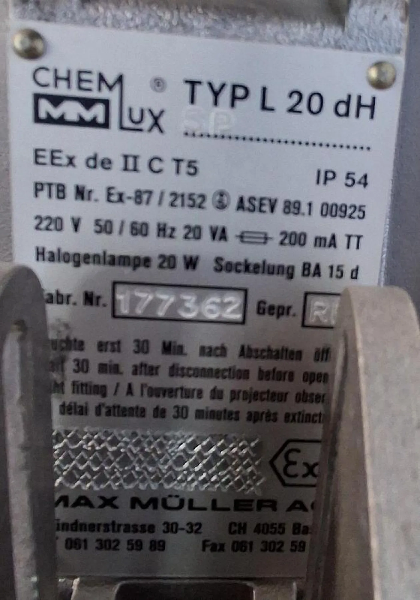 Abtrennschauglas DN80 CHEM-LUX Typ L 20 dH - 5