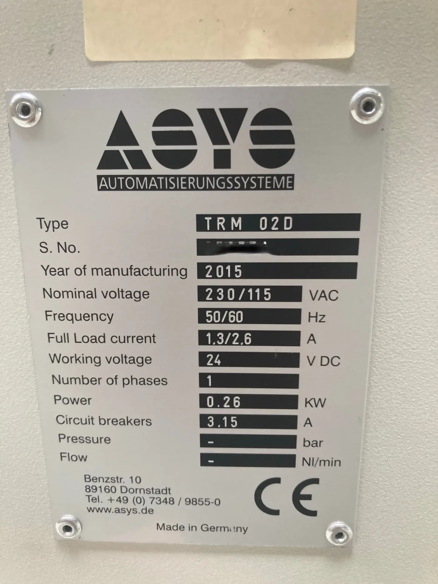 ASYS TRM03D, replacement conveyor, vintage 2015 - 5