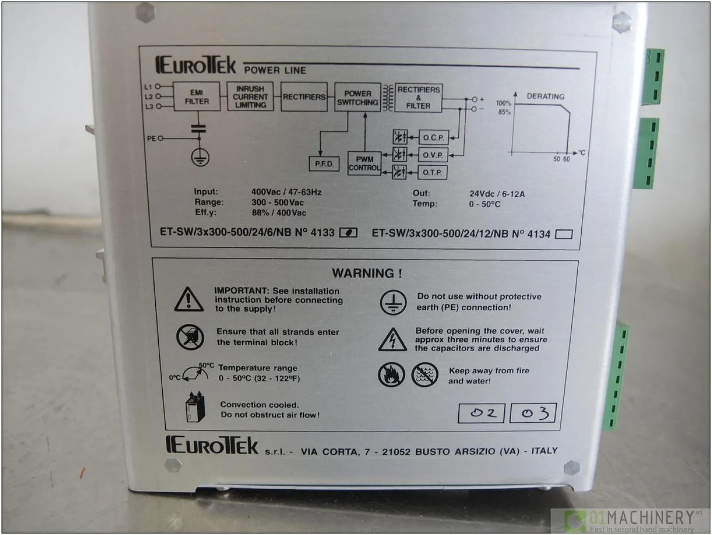 2003 EUROTEK ET-SW/3x300-500/24/ AI2933 - 3