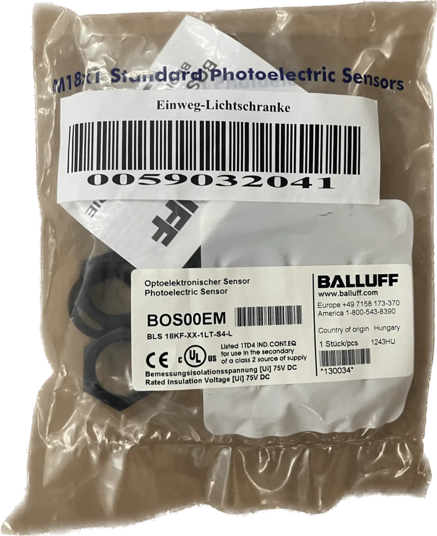 BALLUFF Einweglichtschranken BLS 18KF-XX-1LT-S4-L - 2