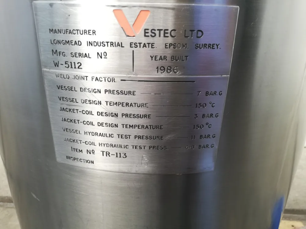 Vestec TR-113, 110Ltr. - Stirring vessel