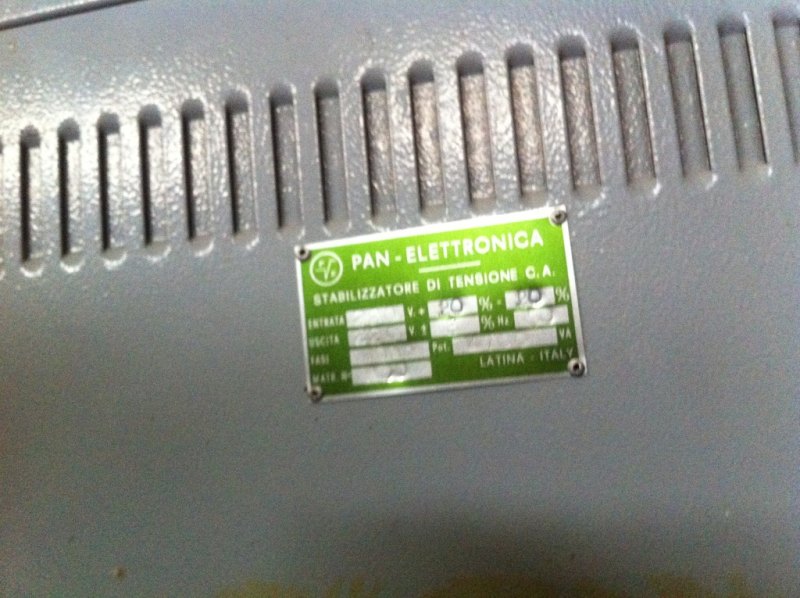 STABILIZZATORE DI TENSIONE C.A. PAN ELETTRONICA – MOD. ESP4700 VA