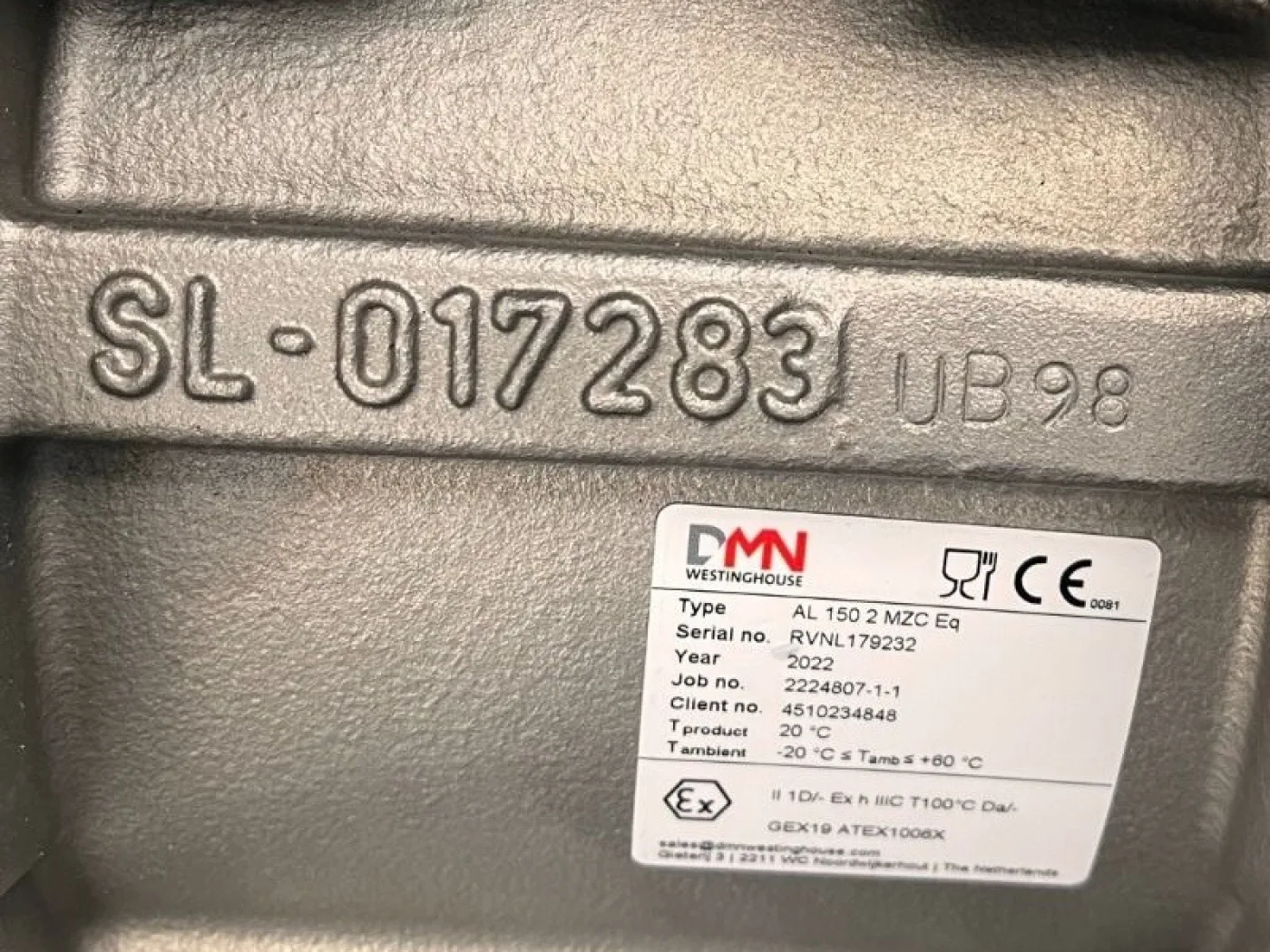 DMN Westinghouse AL 150 2 MZC Easy clean — UNUSED - Rotating valve - 3