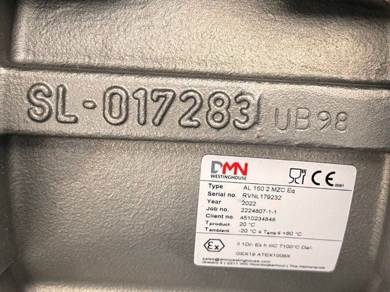 DMN Westinghouse AL 150 2 MZC Easy clean — UNUSED - Rotating valve