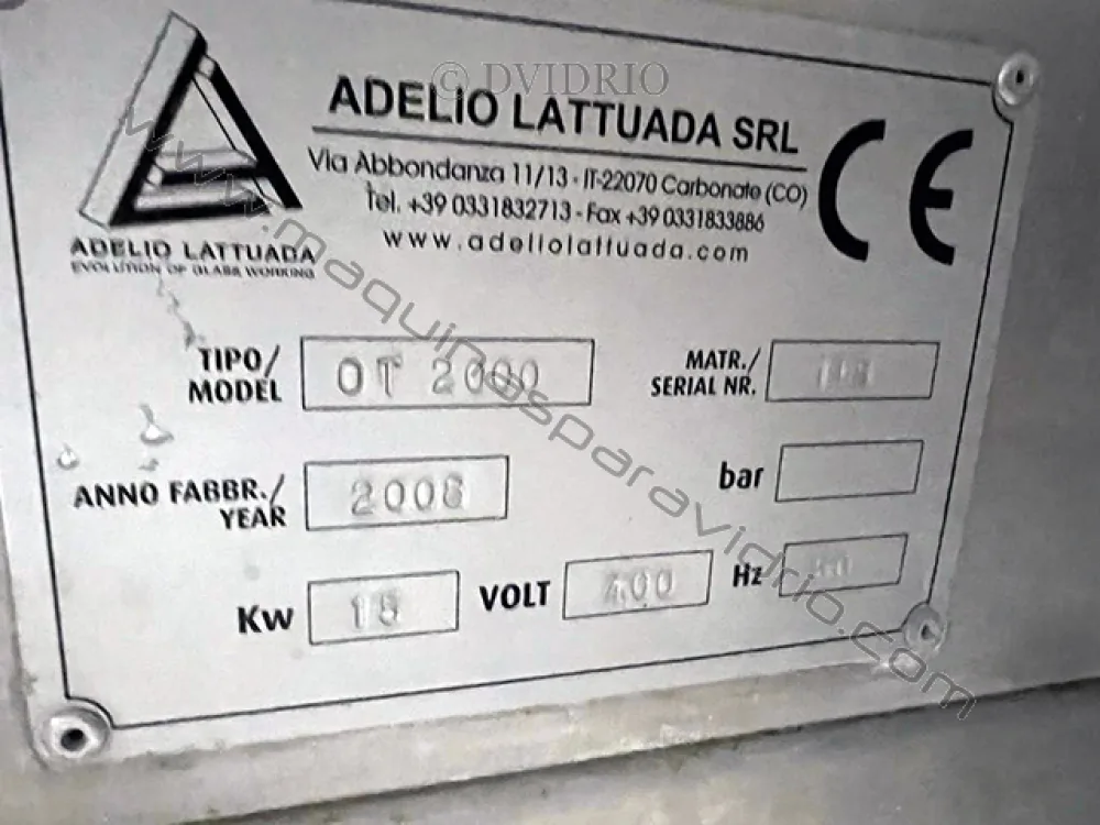 CANTEADORA RECTILINEA PARA VIDRIO A. LATTUADA