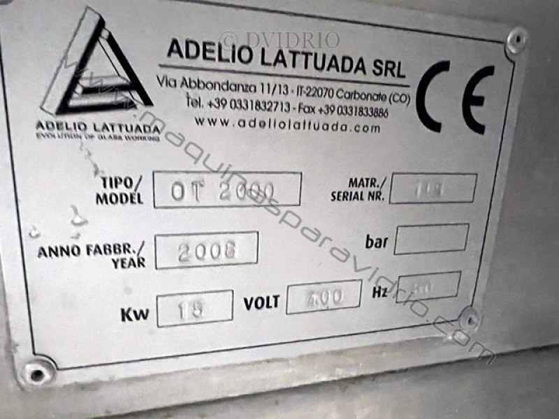 CANTEADORA RECTILINEA PARA VIDRIO A. LATTUADA