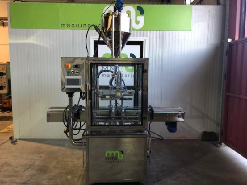 Dosificadora de piston de 1 boquilla con tolva de resistencias y agitador para salsas NUEVO