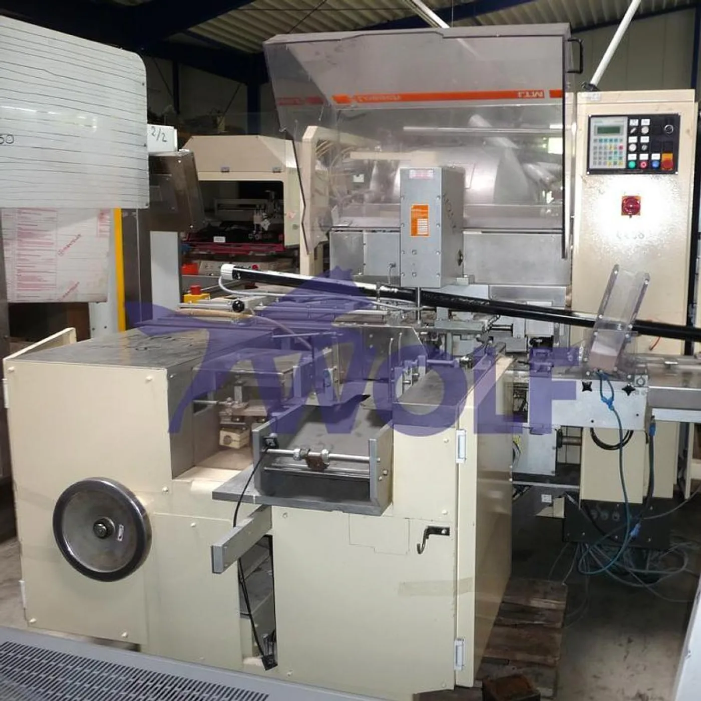 Tafelpackmaschine LOESCH - Type LTM-GR für 100 gr. Tafeln, Baujahr 1996 - 1