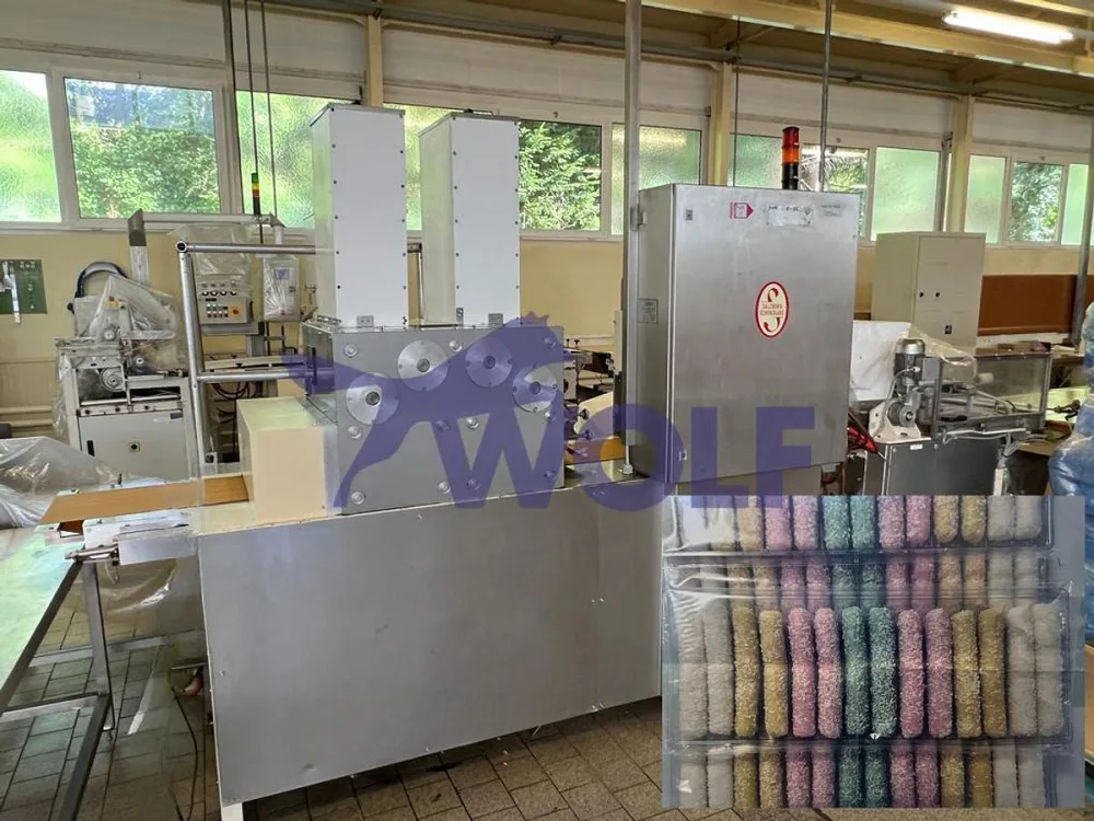 Doppelkopfextruder HOPPE - Type KES-350 für 8 Stränge auf 350 mm Bandbreite.