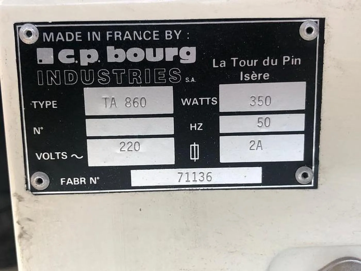 Bourg TA 860 - 4