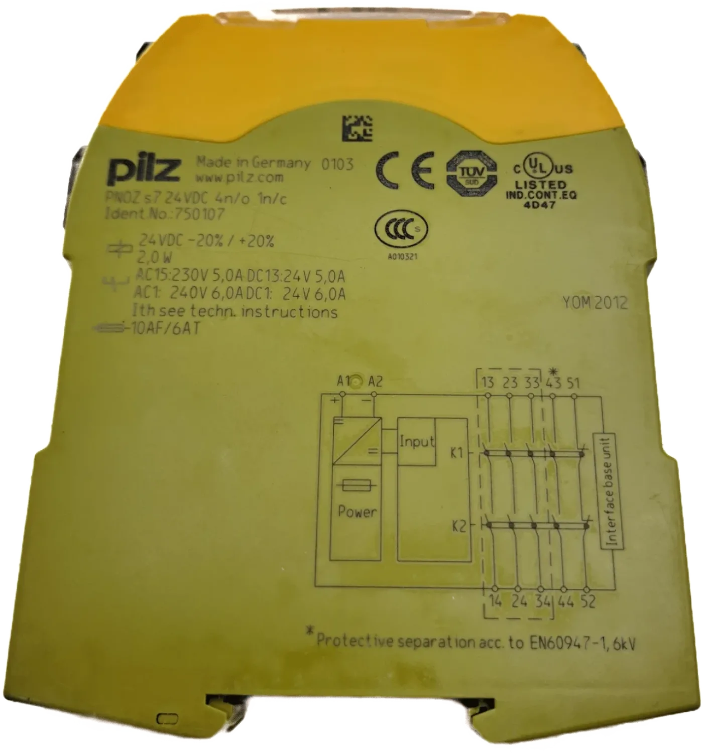 Pilz 750107 PNOZ s7 24VDC 4 n/o 1 n/c - 2