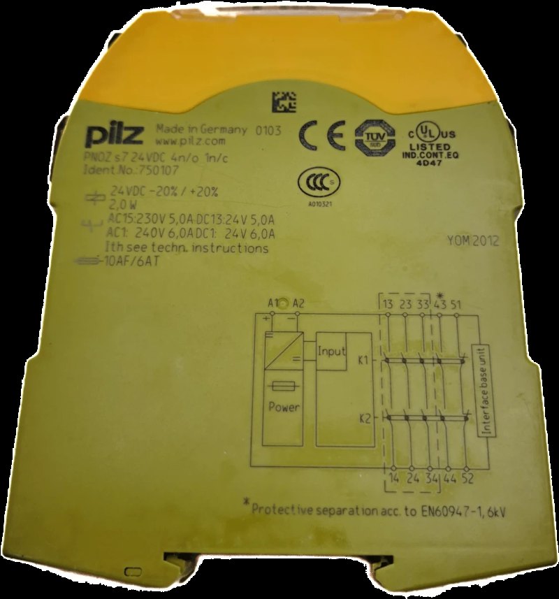 Pilz 750107 PNOZ s7 24VDC 4 n/o 1 n/c