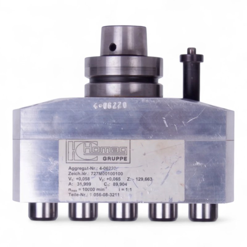 Homag Bohraggregat 1-056-08-3211 Adapteraggregat Wechselaggregat Bohrer 5 Spindelig 32 mm Teilung