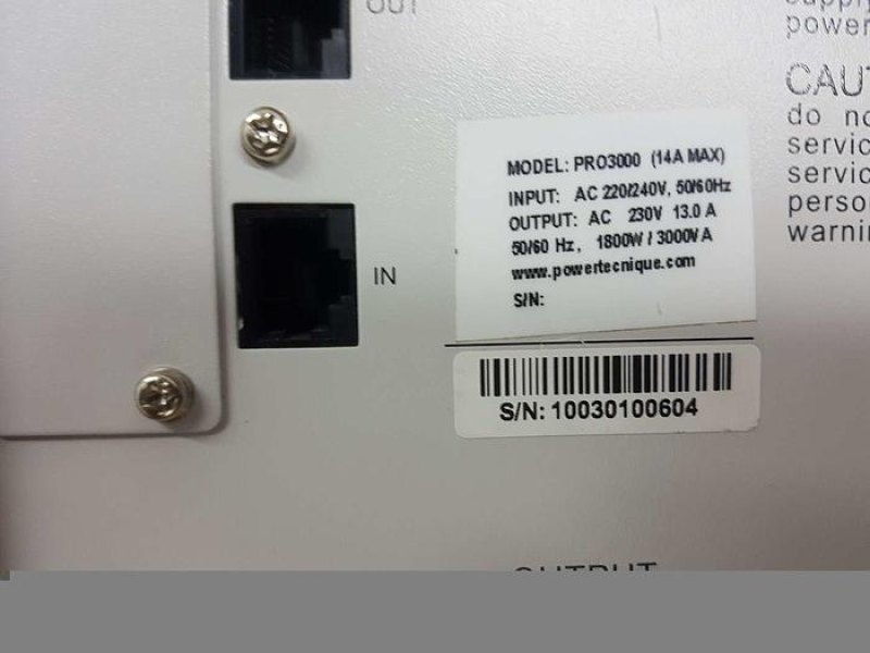 POWERTECNIQUE Pro 3000 Uninterruptible Power Supply (UPS)