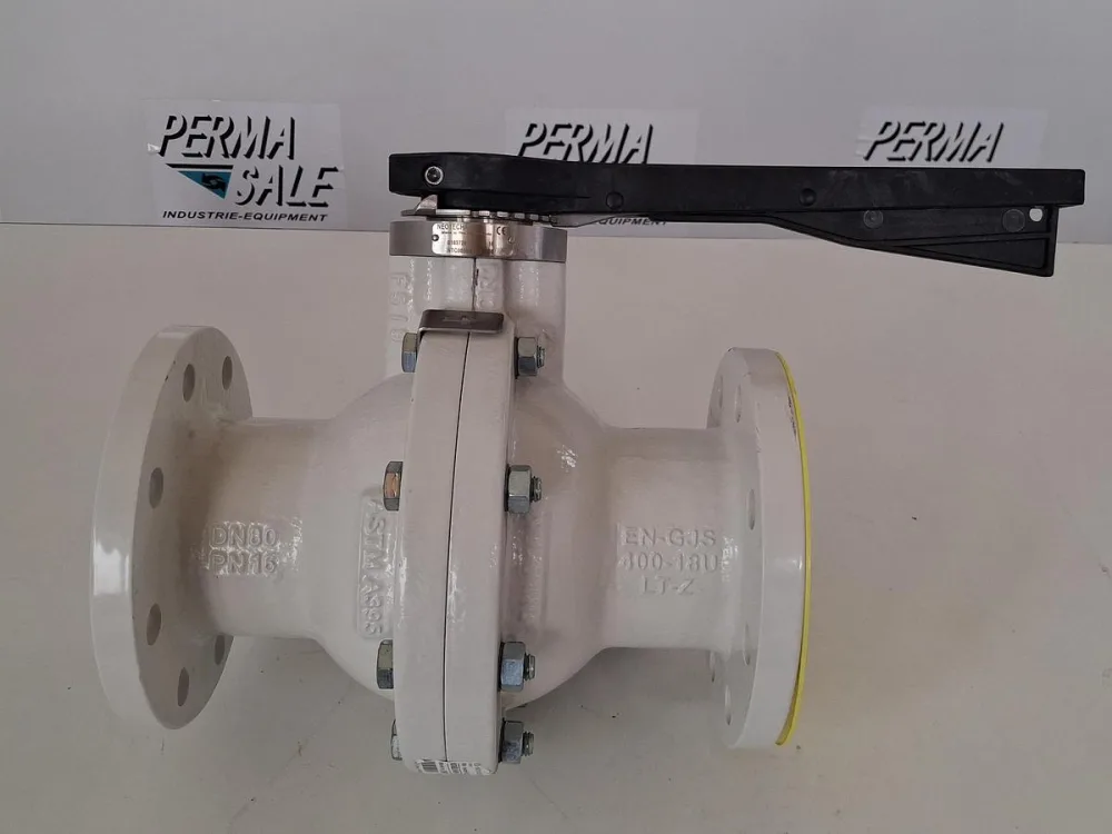 Neotecha PTFE-ausgekleideter Kugelhahn DN80 PN16 mit Handhebel