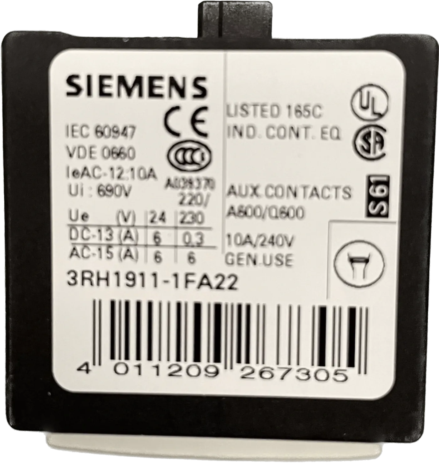 Siemens Hilfsschalterblock 3RH1911-1FA22 - 2