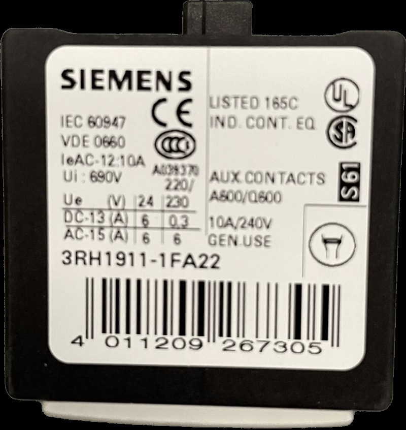 Siemens Hilfsschalterblock 3RH1911-1FA22