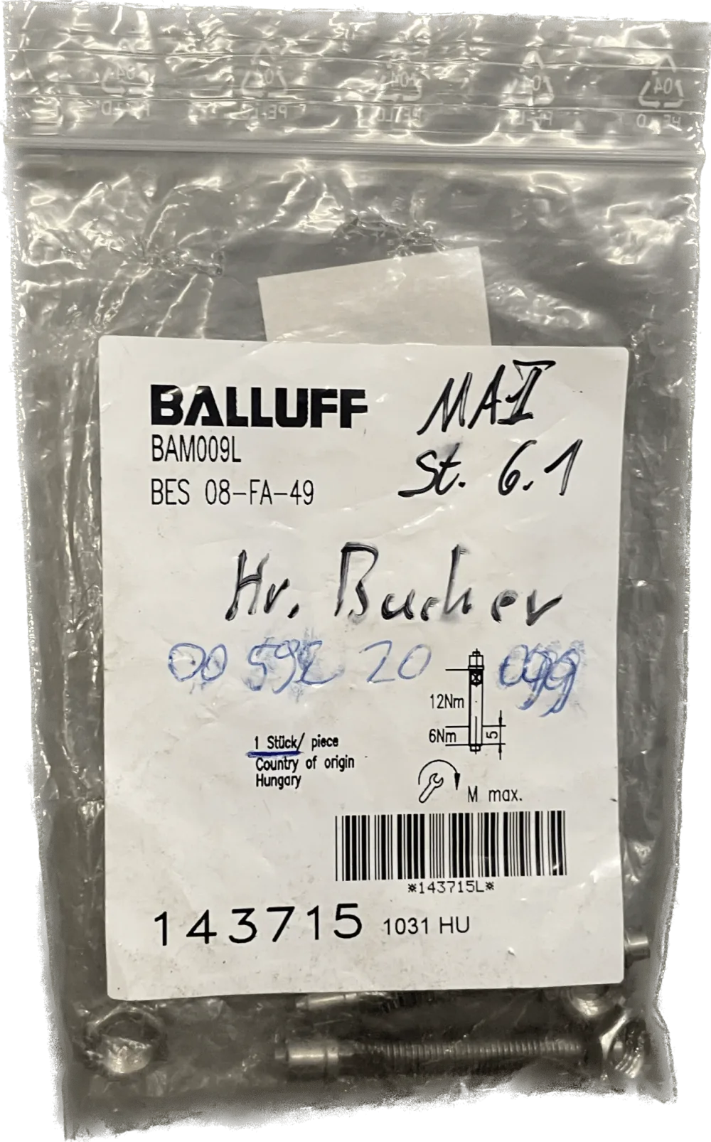 BALLUFF Plunger Probe-Lösungen BES 08-FA-49