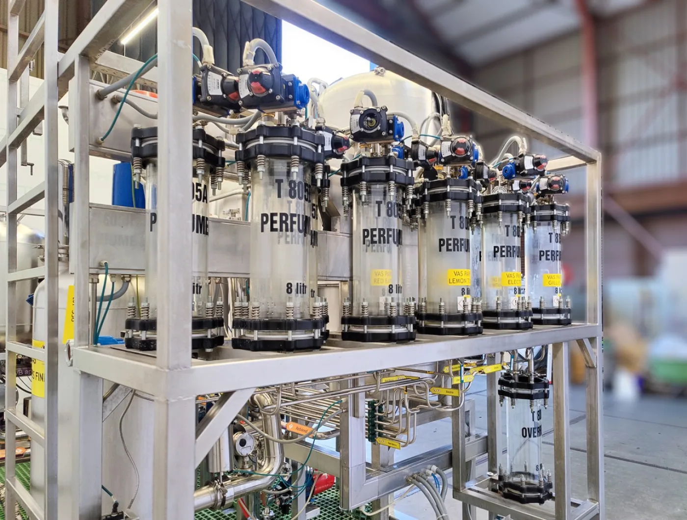 LPD Liquid perfume processing skid - Inline mixer - 8