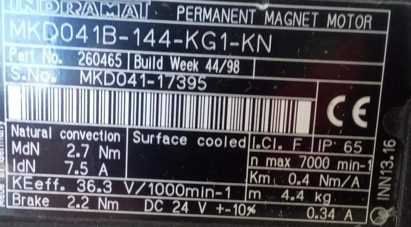 Indramat MKD041B-144-KG1-KN Permanent Magnet Motor - 2