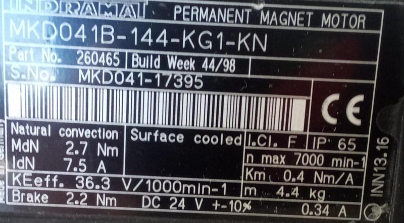 Indramat MKD041B-144-KG1-KN Permanent Magnet Motor
