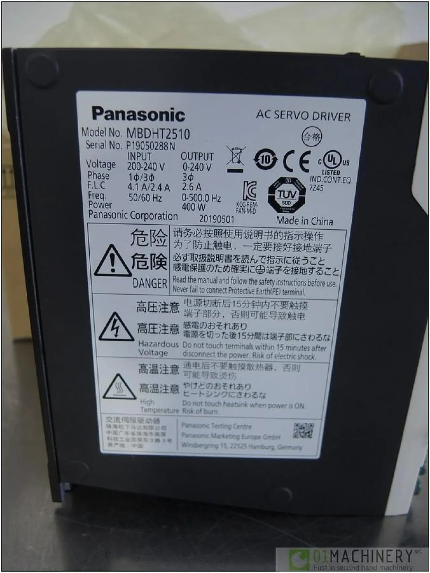 2019 PANASONIC MBDHT2510 AI2108 - 7
