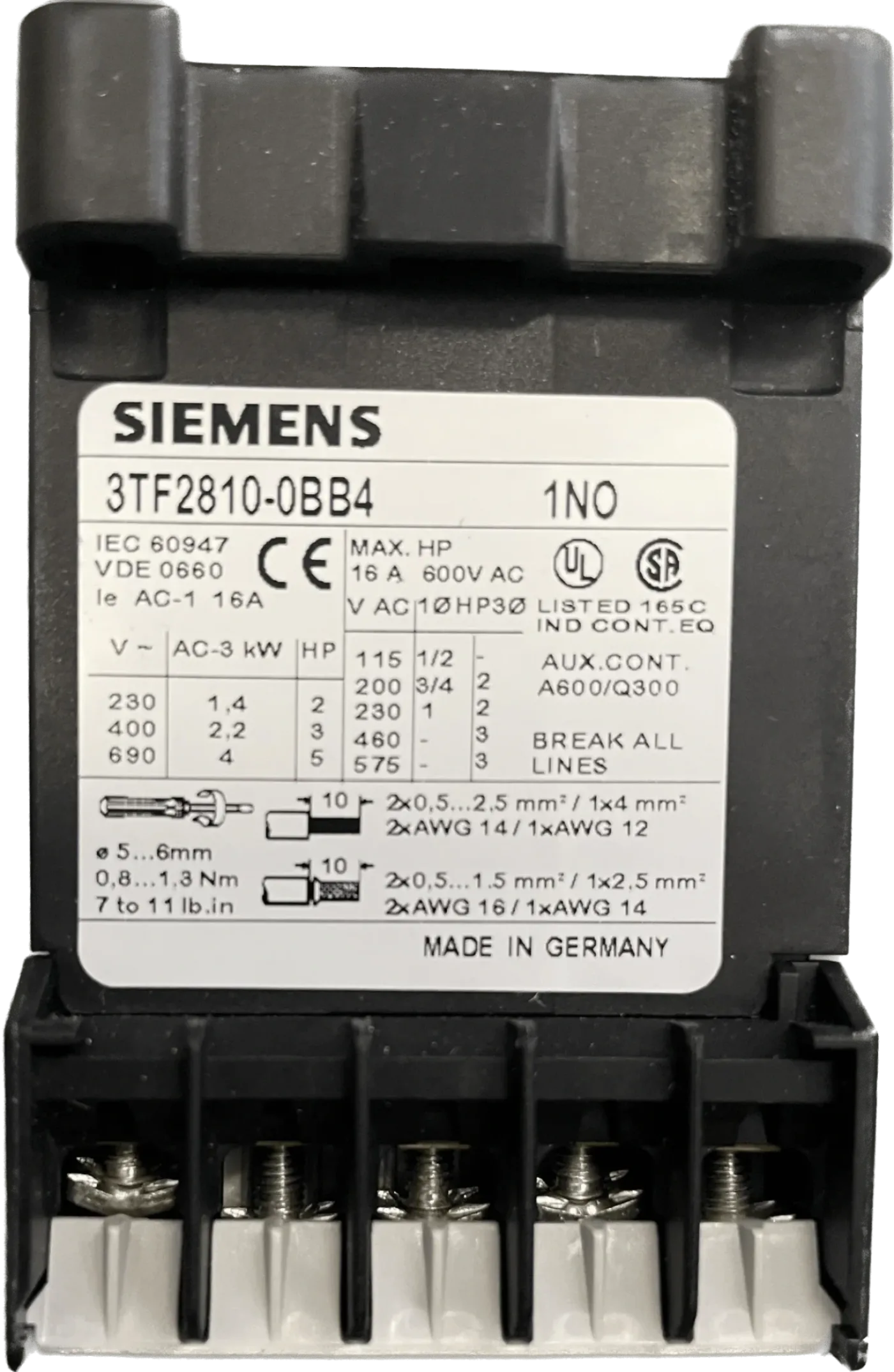 Siemens Schütz, Baugröße 00 3TF2810-0BB4 - 2