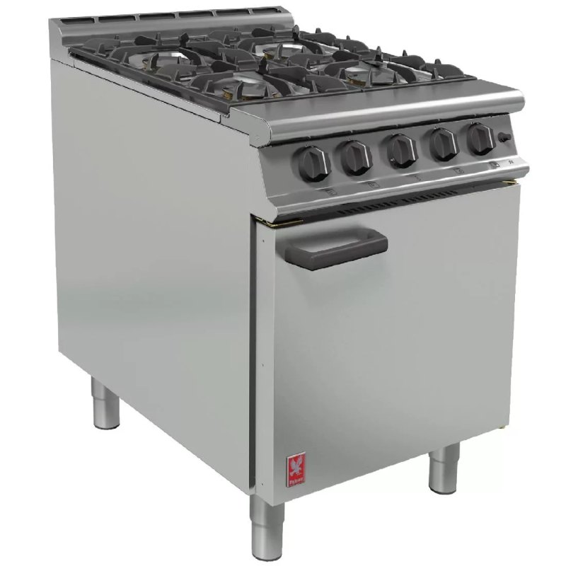Falcon 4 Burner Dominator Plus Oven Range G3161 Propane Gas with Feet - islandcatering
