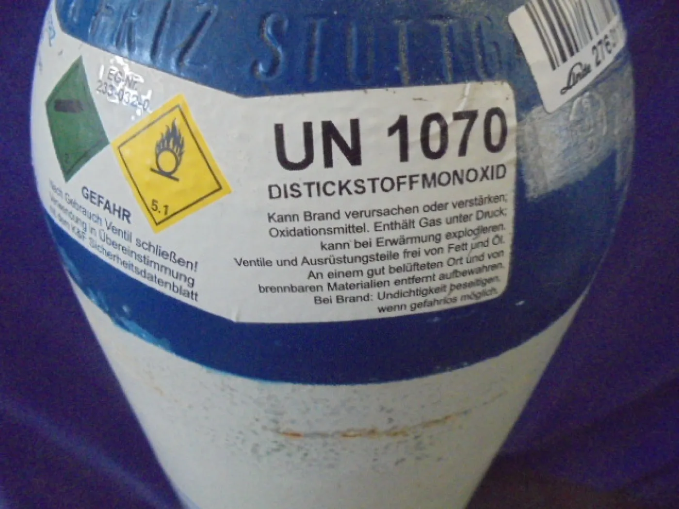 Distickstoffmonoxid Bottle (Gebraucht, gut) - 4