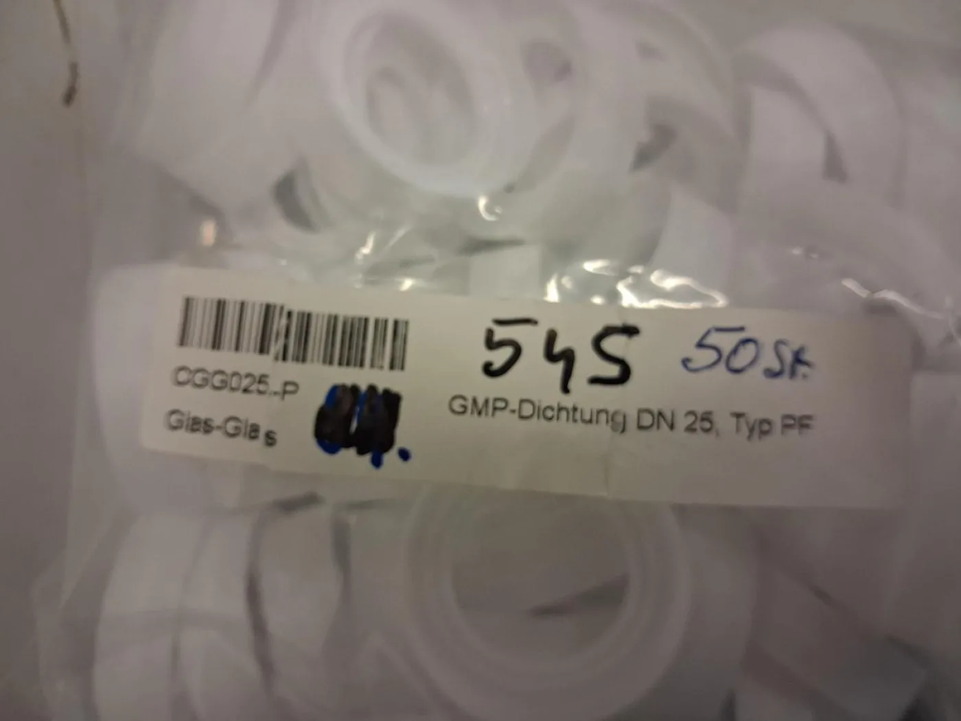 Normag GMP-Dichtung CGG025-P DN 25 (Typ PF, Glas-Glas) aus hochwertigem PTFE - 5