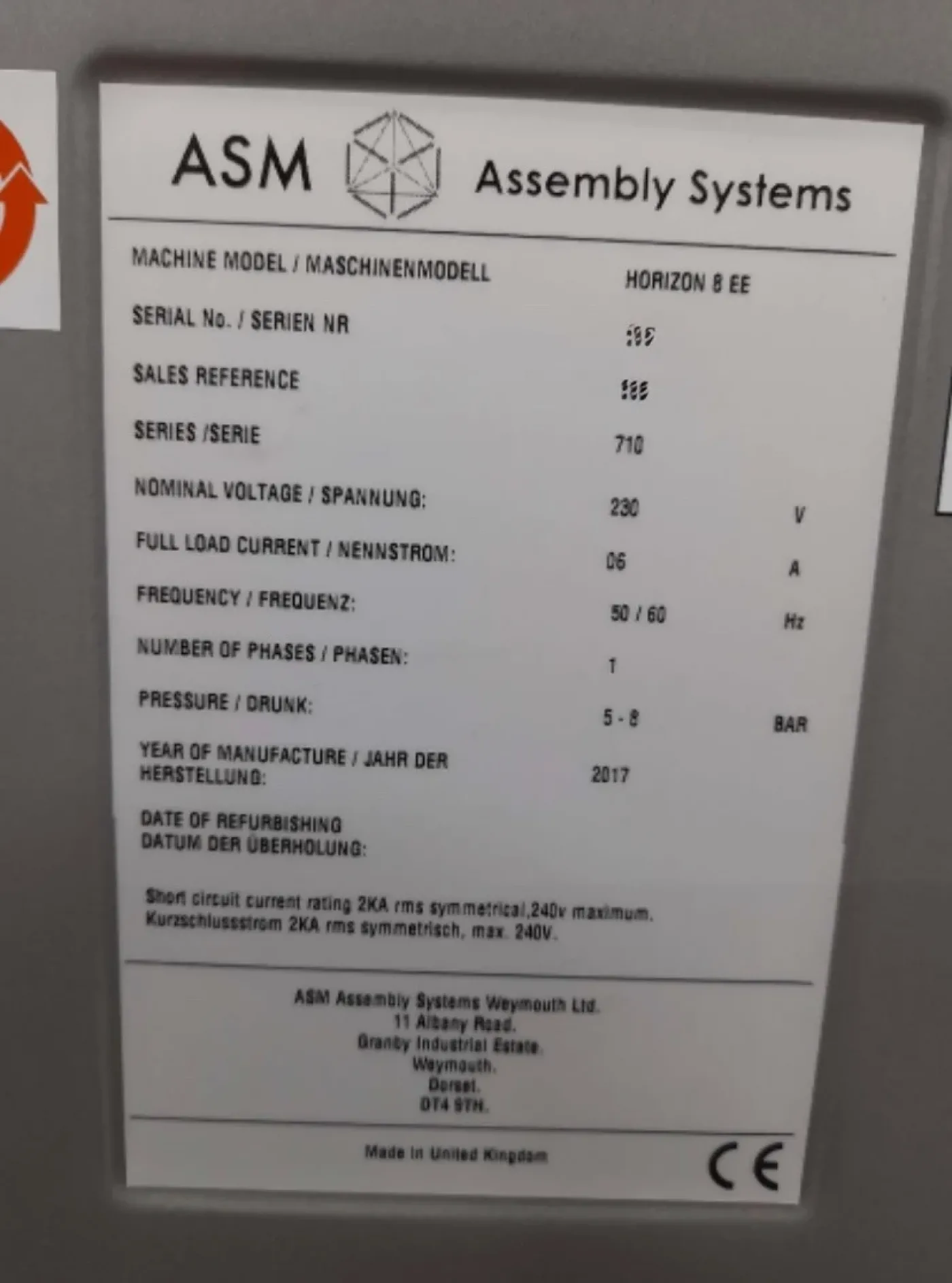 DEK Horizon 8 EE, screen printer, vintage 2017 - 2