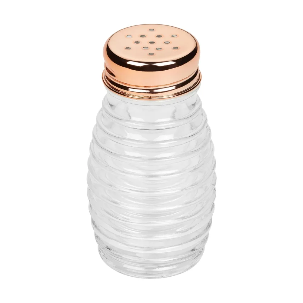 Tala Glass Salt & Pepper Shaker • 85ml • Rose Gold Lid • 12 Per Pack - islandcatering