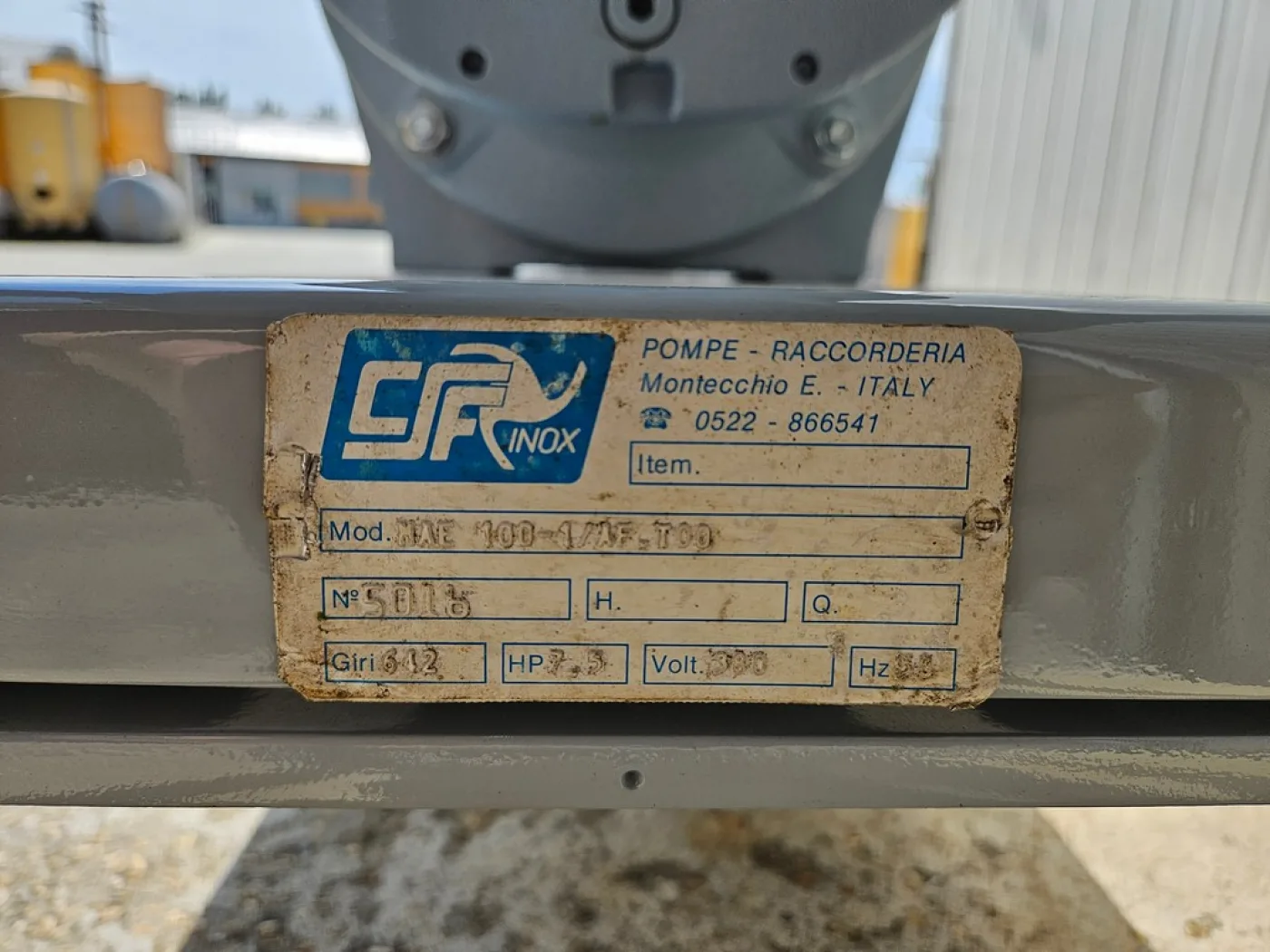 MONO PUMP CSF MAE 100, WITH SPEED VARIATOR, SECOND-HAND MACHINE - 4
