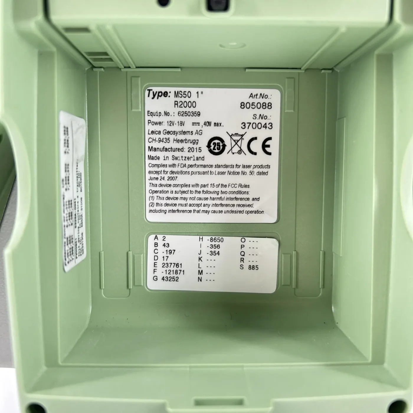 Leica MS50 1″ R2000 - 2