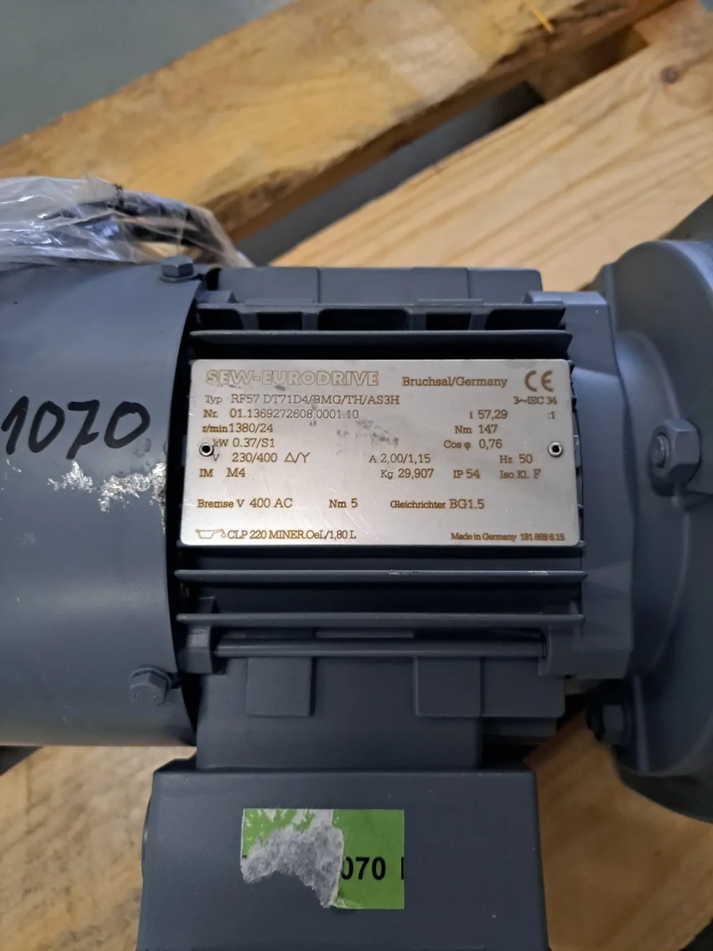 SEW Eurodrive Getriebemotor RF57DT71D4/BMG/TH/AS3H - 4
