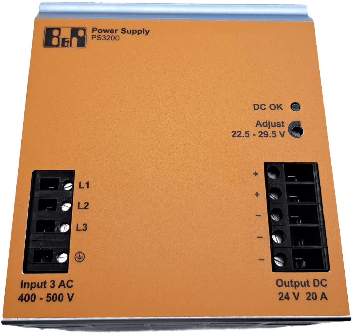 B&R 0PS3200.1 24 VDC Netzteil, 3-phasig, 20 A, Eingang 400 bis 500 VAC - 2