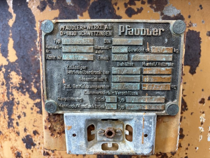 Pfaudler-werke AE800 (aka DG800S) - Glass-lined Reactor