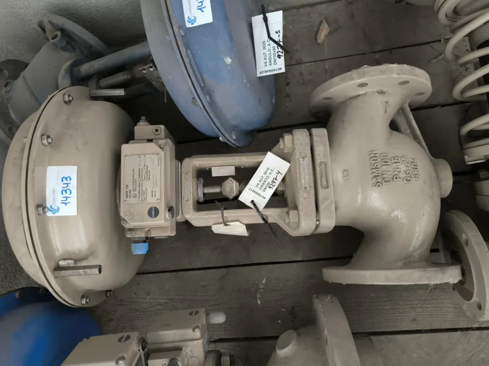 PROPORTIONAL CONTROL VALVE SAMSON DN100 PN16 ATEX WITH PNEUMATIC ACTUATOR AND SAMSON 3768 LIMIT SWITCH
