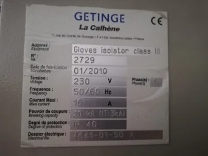 Getinge Gloves isolator class III - Miscellaneous