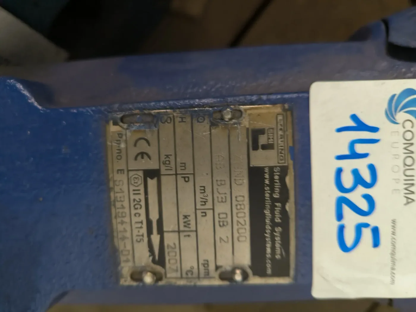 CENTRIFUGAL PROCESS PUMP STERLING SIHI ZLND 080200 ATEX - 4