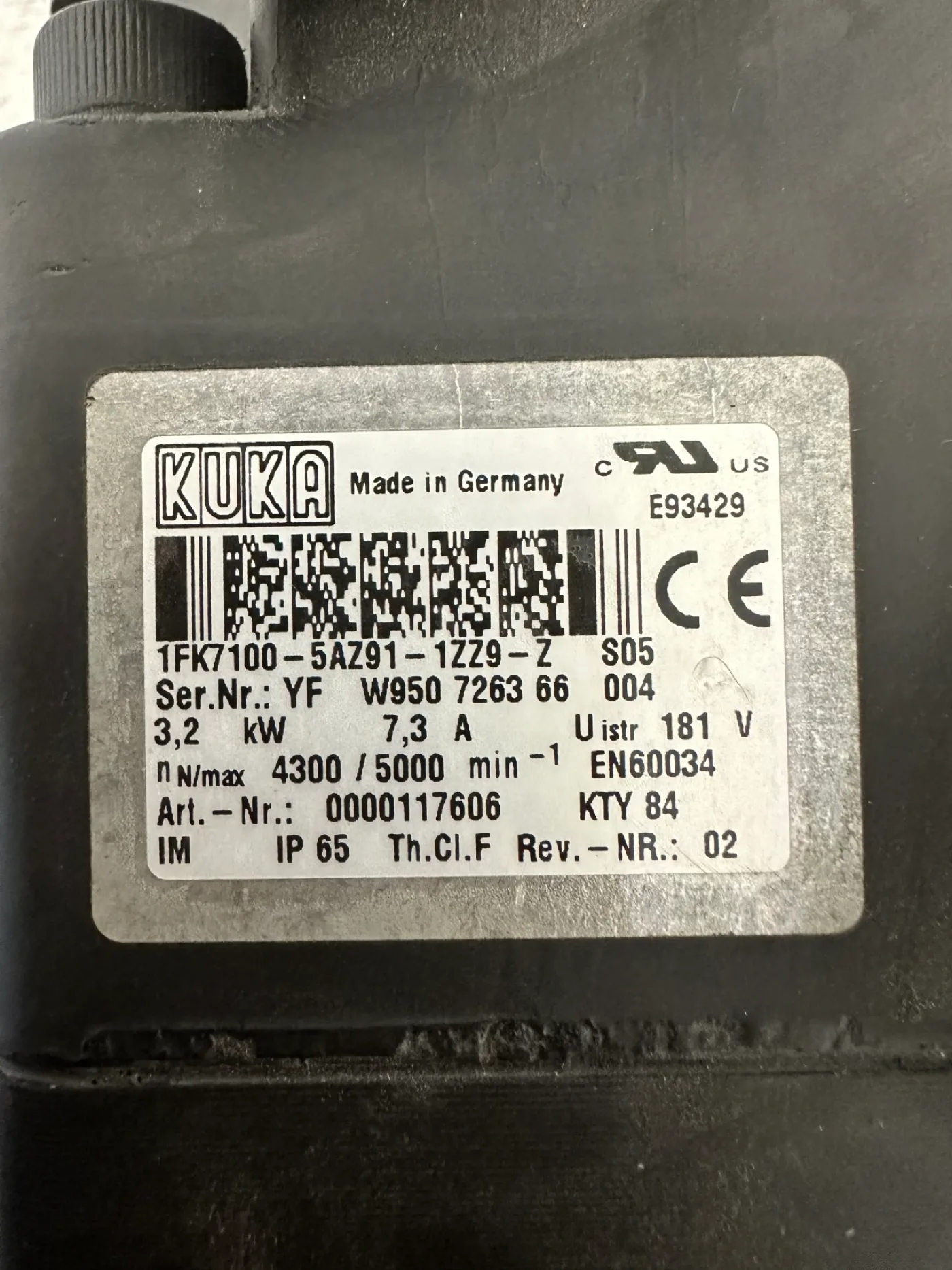 KUKA Servomotor 1FK7100-5AZ91-1ZZ9-Z S05 - 6