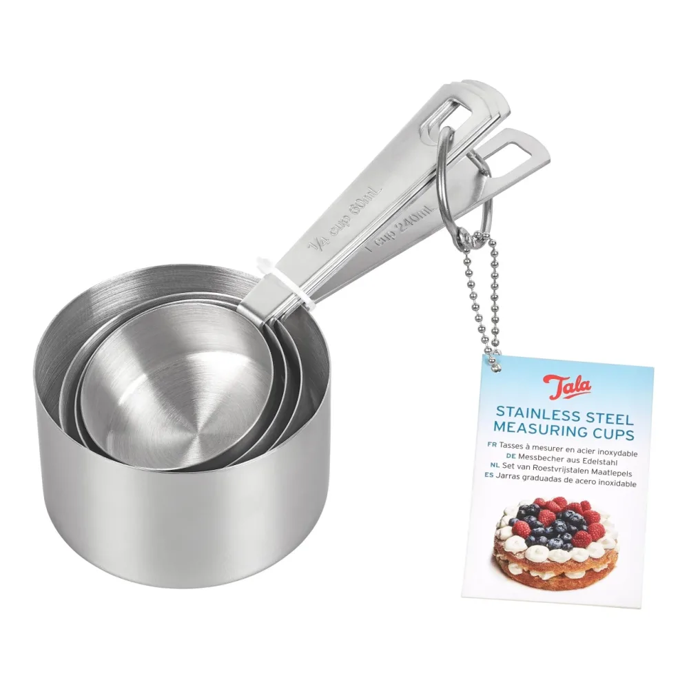 Tala 4 Stainless Steel Measuring Cups (Pack of 6) - islandcatering