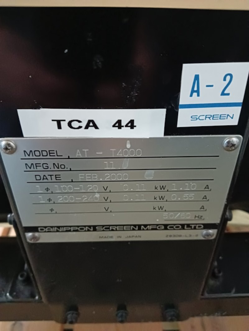 Druckplatten Zwischentisch Screen AT-T 4000