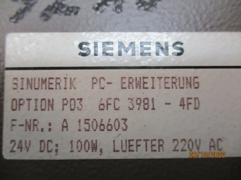 PC-Erweiterung P03 6 FC 3981- SIEMENS SINUMERIK 1980
