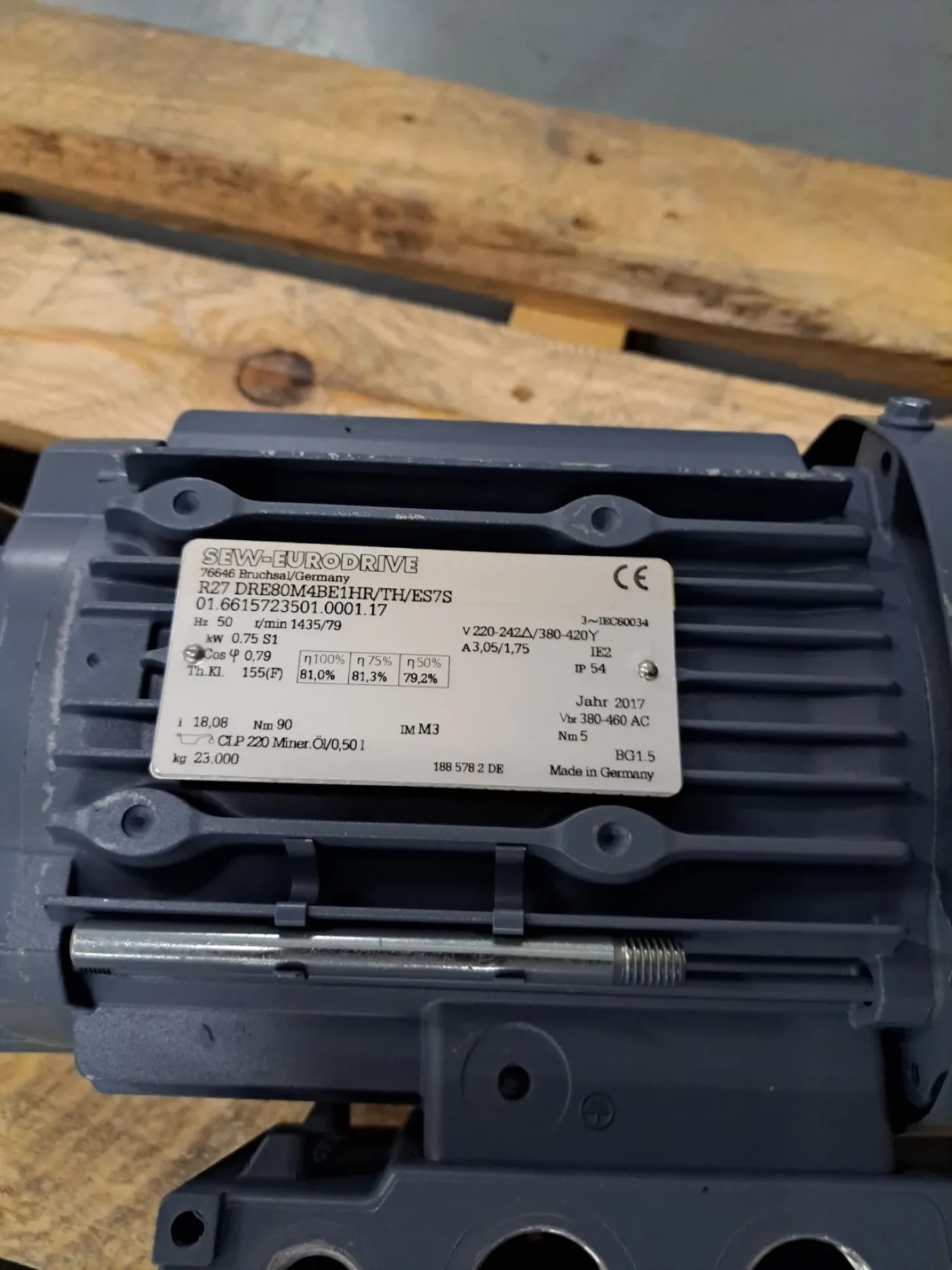 SEW Eurodrive Getriebemotor R27DRE80M4BE1HR/TH/ES7S - 6