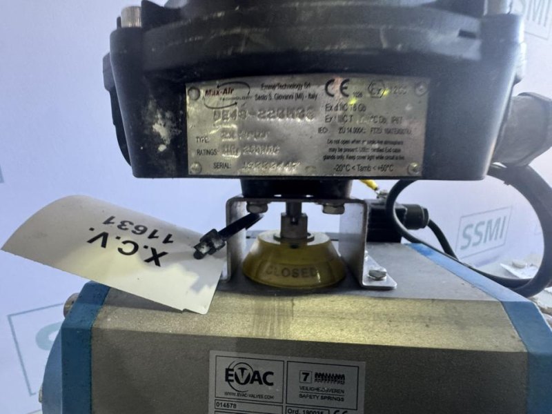 2019 EVAC / Max.-Air Technology Luftbereift Ball Valve with Actuator