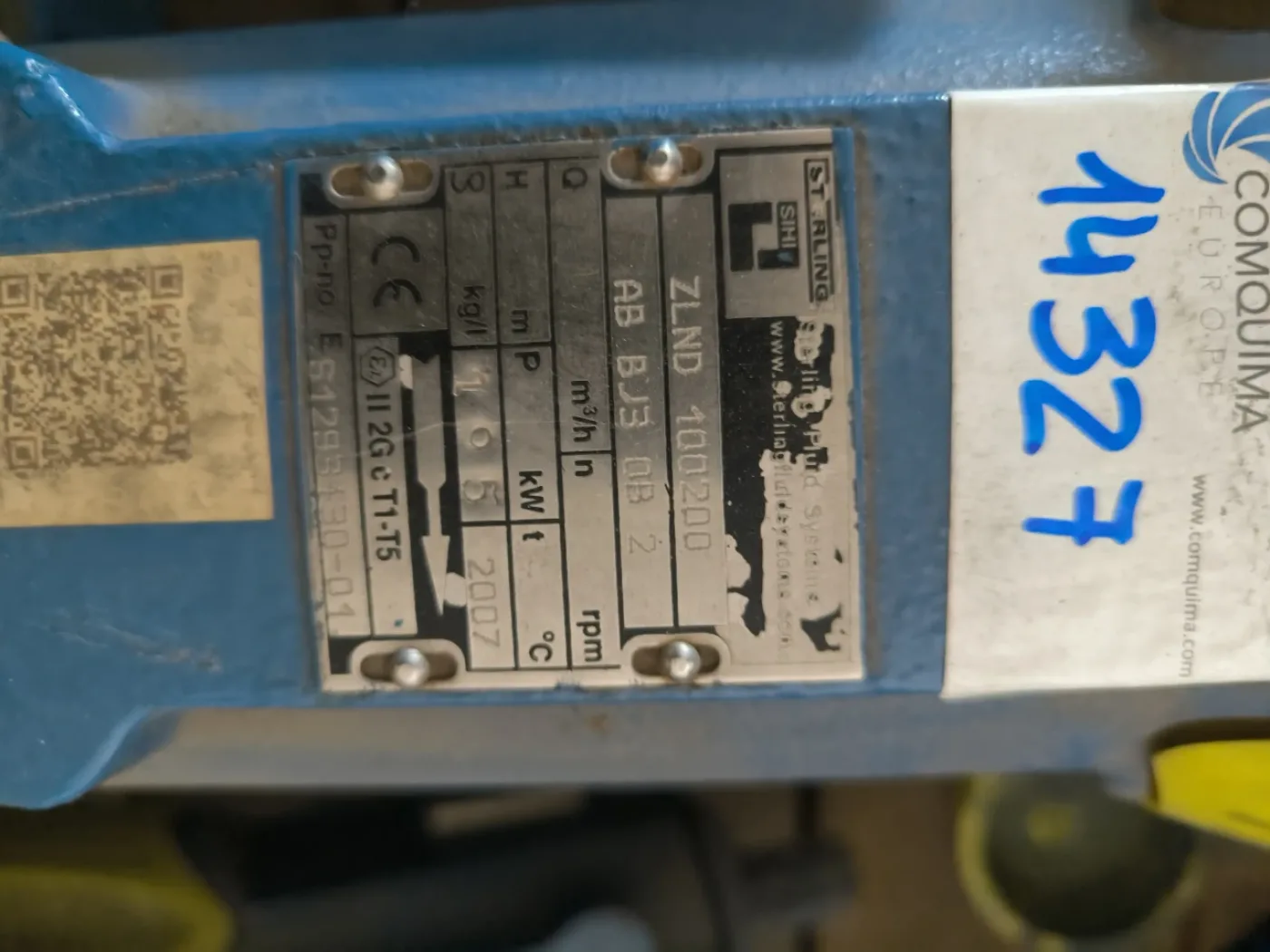 CENTRIFUGAL PUMP HEAD STERLING SIHI ZLND 100200 ATEX - 4