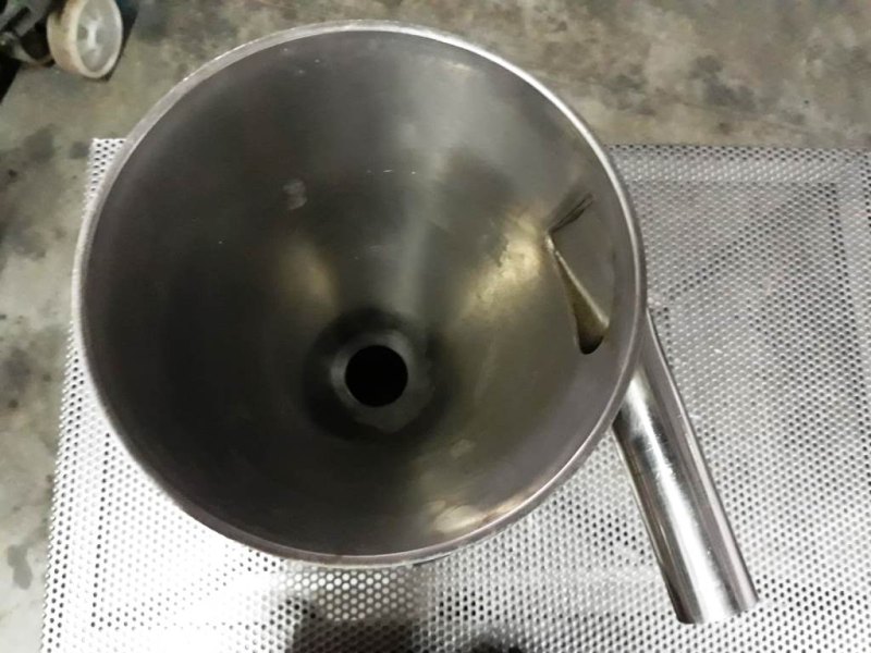 TRAMOGGIA CON CONTENITORE DI RACCOLTA IN ACCIAIO INOX