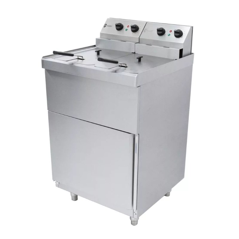 Parry Twin Tank Twin Basket Free Standing Electric Fryer NPDPF6 - islandcatering