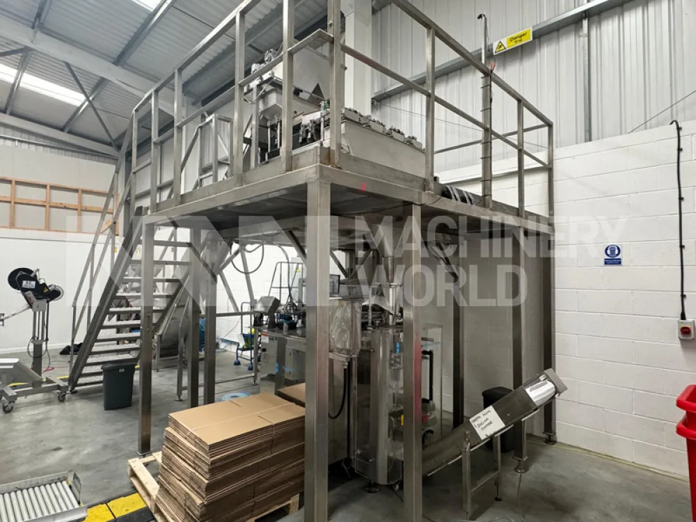 Hayssen Aura 320-LF VFFS Vertical Form Fill Seal Line (Year 2016) with Easiweigh Multihead Weigher
